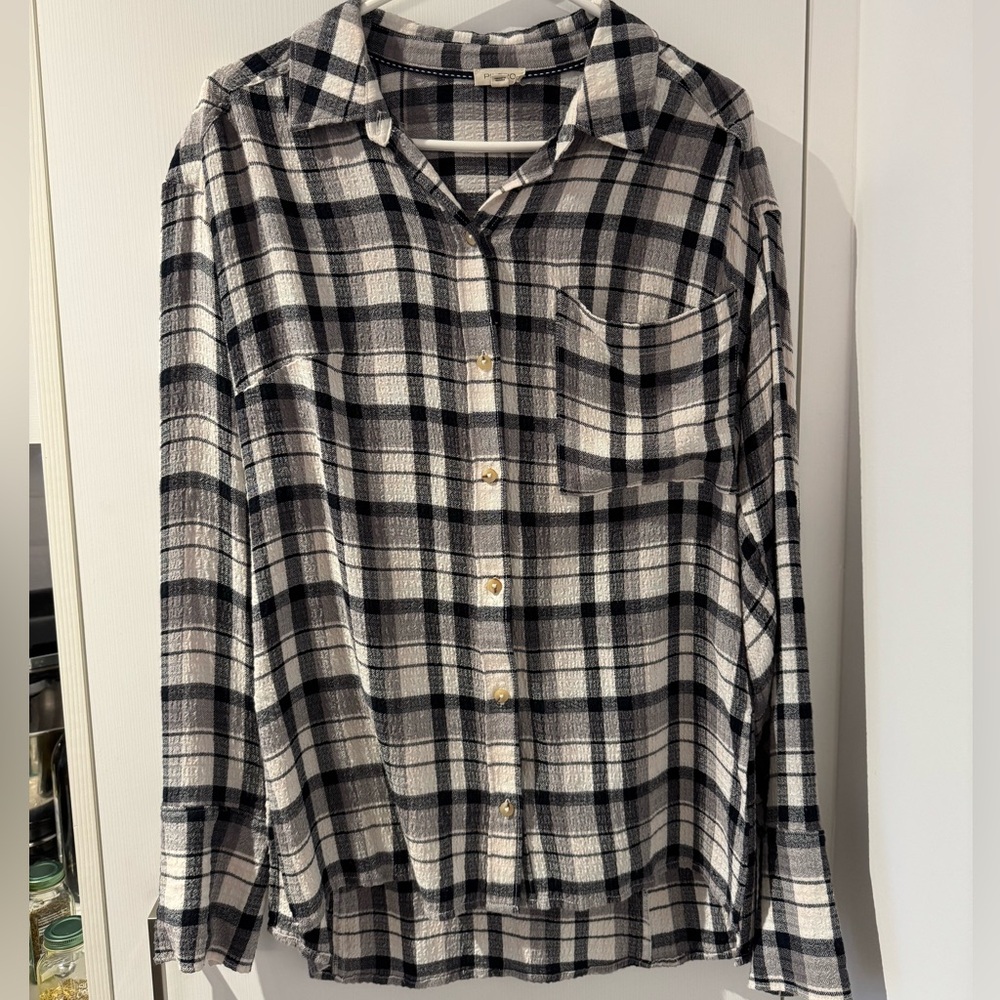 Anthropologie Plaid Button-Up Shirt